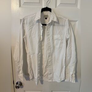 J. Crew White Casual Button Down Shirt